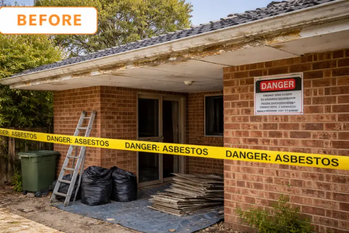 Asbestos Eaves Removal Before Asbestos Eaves Removal Perth WA Before